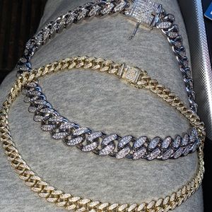 18k vermeil Cuban link chains